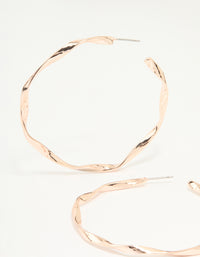 Mixed Metal Twisted Large Hoop Earrings 3-Pack - link has visual effect only