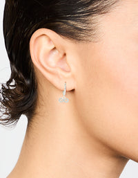 Sterling Silver Cubic Zirconia Infinity Huggie Earrings - link has visual effect only