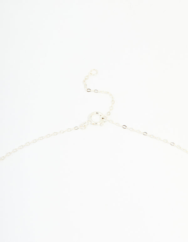 Sterling Silver Cubic Zirconia Horseshoe Necklace