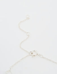 Sterling Silver Hollow Flower Bracelet - link has visual effect only