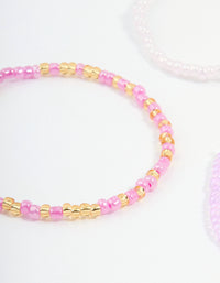 Kids Pastel & Vibrant Beaded Stretch Bracelets 9-Pack - link has visual effect only