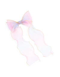 Kids Pink & Purple Ombre Fabric Bow Clip - link has visual effect only
