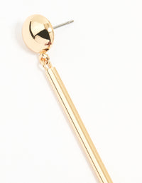 Gold Red Acrylic Orchid & Chain Drop Earrings - link has visual effect only