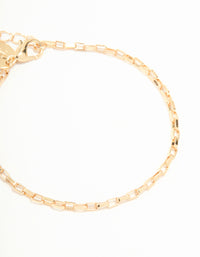 Gold Chain & Red Flower Bracelets 3-Pack - link has visual effect only