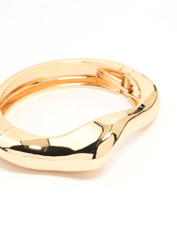 Gold Skinny Wave Wrist Cuff