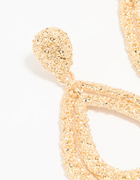 Gold Molten Teardrop Earrings - link has visual effect only