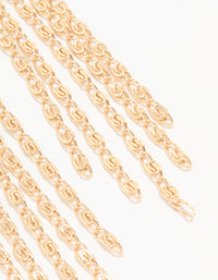 Gold Molten Chain Drop Earrings - link has visual effect only