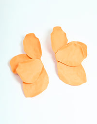 Orange Coated Flower Petal Drop Earrings - link has visual effect only