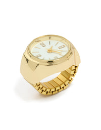 Gold Statement Watch Ring - link has visual effect only