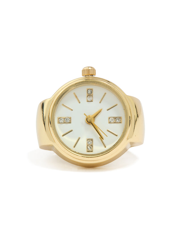 Gold Statement Watch Ring