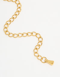 Waterproof Gold Plated Stainless Steel Necklace Extender Chain - link has visual effect only