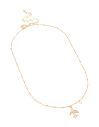 Gold Diamante Dainty Airplane Necklace - link has visual effect only