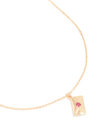 Gold Love Mail Necklace - link has visual effect only