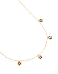 Gold & Black Clovers Necklace - link has visual effect only