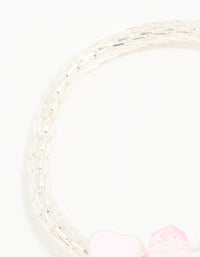 Kids Silver Beaded Rainbow Bracelet & Ring Pack - link has visual effect only