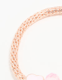 Kids Rose Gold Cat Bracelet & Ring Set - link has visual effect only