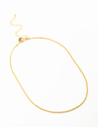 Waterproof Gold Plated Stainless Steel Twisted Short Chain Necklace - link has visual effect only