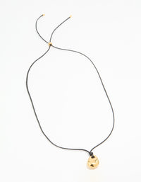 Waterproof Gold Plated Stainless Steel Cord Pendant Necklace - link has visual effect only