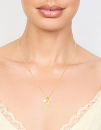 Waterproof Gold Plated Stainless Steel Freshwater Pearl Seahorse Necklace - link has visual effect only