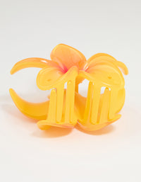 Yellow & Orange Ombre Frangipani Claw Clip - link has visual effect only