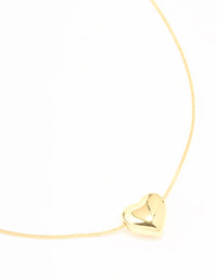 Gold Plated Heart Pendant Necklace - link has visual effect only