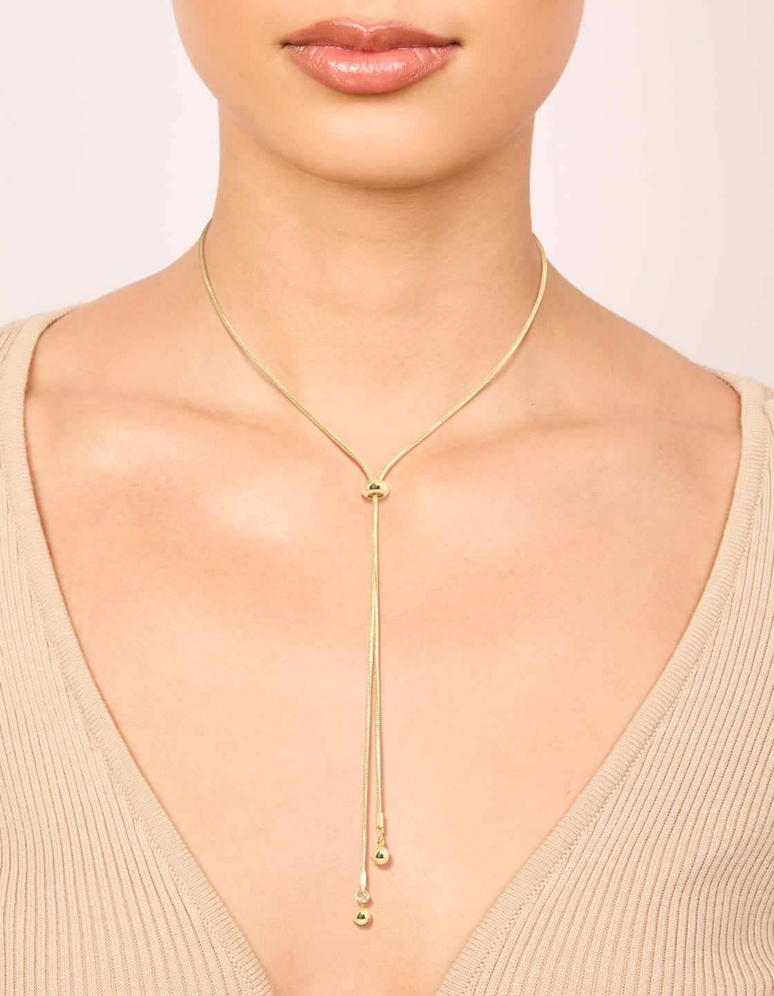 Gold Plated Adjustable Toggle Y-Necklace