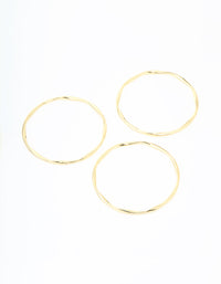 Gold Plated Twist Bangles 3-Pack - link has visual effect only