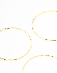 Gold Plated Textured Bangles 5-Pack - link has visual effect only