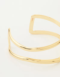 Gold Plated Open Wire Wrist Cuff - link has visual effect only
