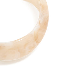 White Acrylic Marble Thick Bangle - link has visual effect only