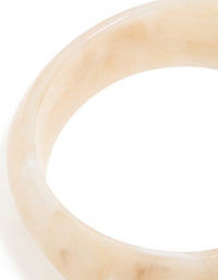 White Acrylic Marble Thick Bangle - link has visual effect only