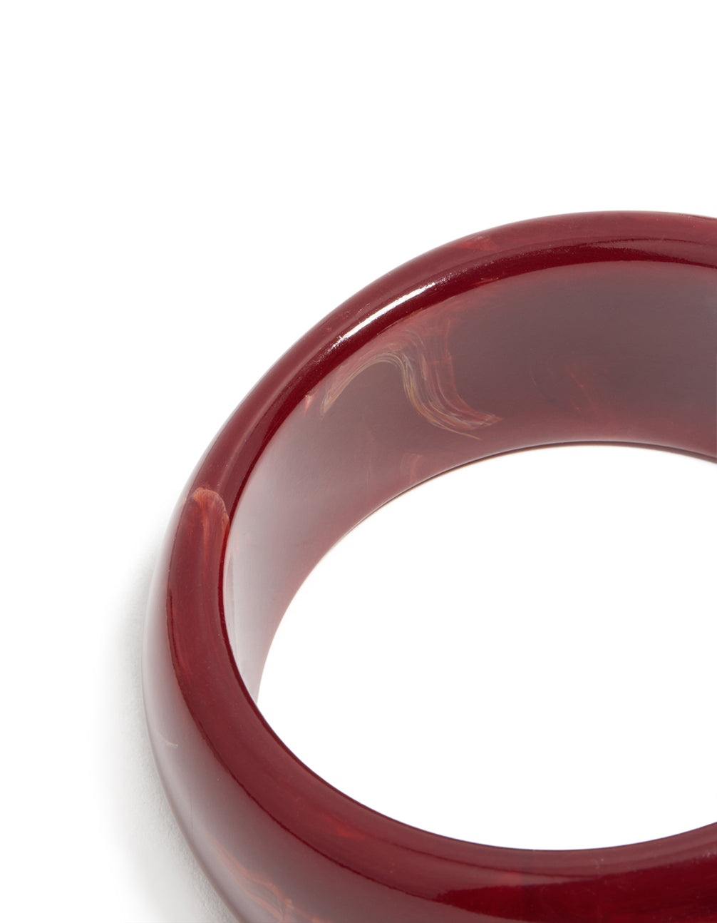 Red Acrylic Thick Front Bangle