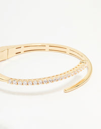 Gold Diamante Hinge Bangle - link has visual effect only