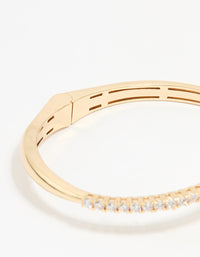 Gold Diamante Hinge Bangle - link has visual effect only