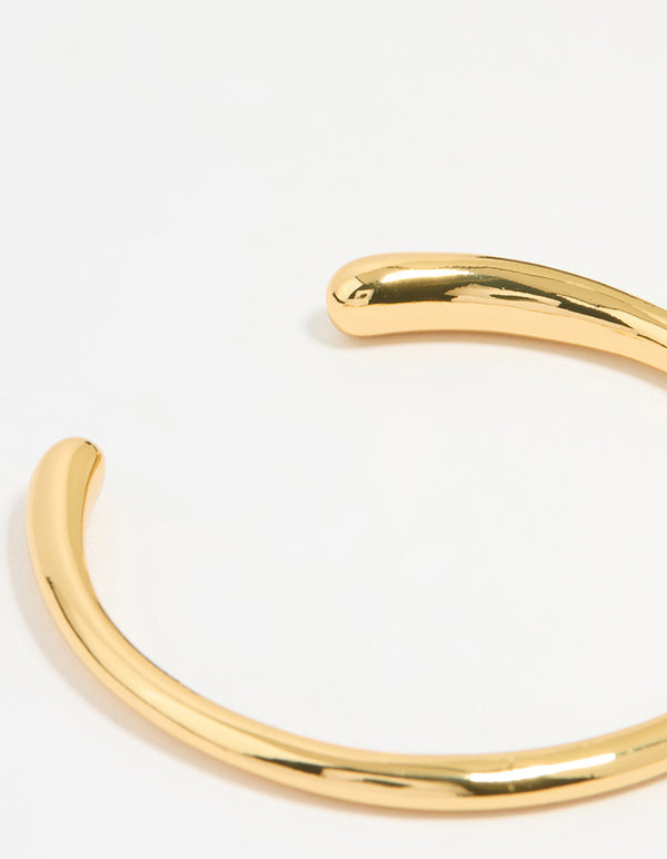 Gold Organic Open Wrist Cuff