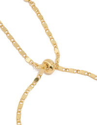 Gold Plated Link Chain Toggle Bracelet - link has visual effect only