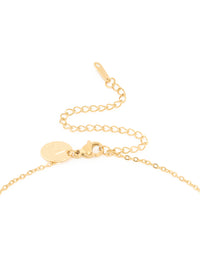 Waterproof Gold Stainless Steel Cubic Zirconia Mini Pavé Letter K Necklace - link has visual effect only