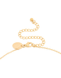 Waterproof Gold Plated Stainless Steel Large Bubble Letter A Necklace - link has visual effect only