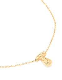 Waterproof Gold Plated Stainless Steel Large Bubble Letter T Necklace - link has visual effect only