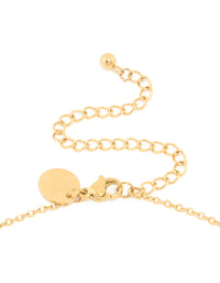 Waterproof Gold Plated Stainless Steel Large Bubble Letter B Necklace - link has visual effect only
