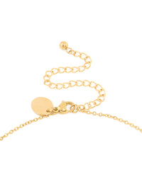 Waterproof Gold Plated Stainless Steel Large Bubble Letter C Necklace - link has visual effect only