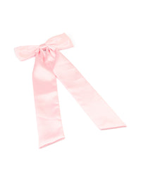 Pink Fabric Statement Bow Clip - link has visual effect only