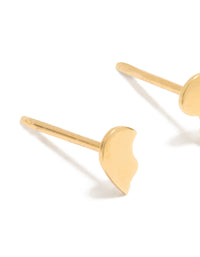 24K Gold Plated Surgical Stainless Steel BFF Heart Piercing Stud - link has visual effect only