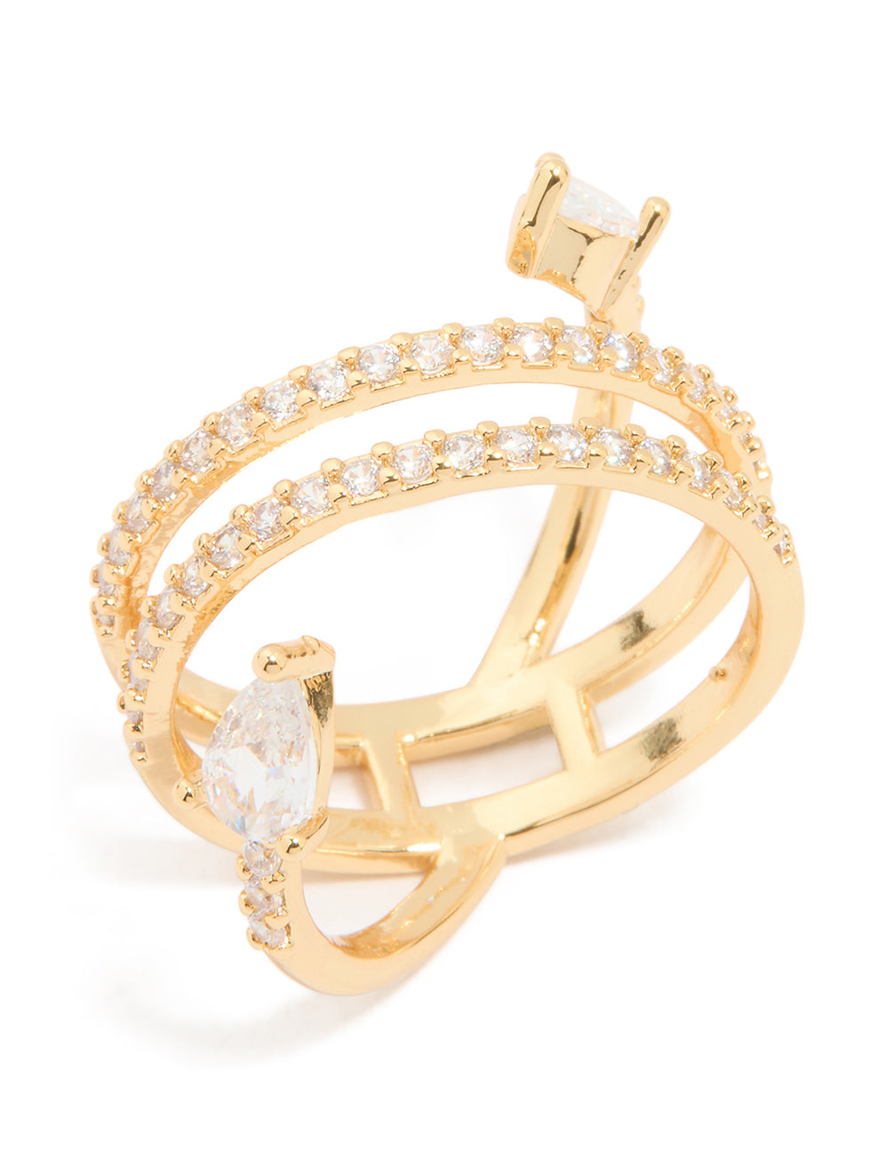 Gold Plated Cubic Zirconia Astrid Ring