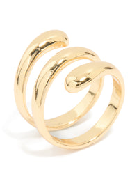Gold Plated Triple Layer Twist Ring - link has visual effect only