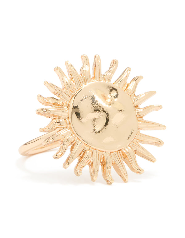 Gold Modern Sun Ring