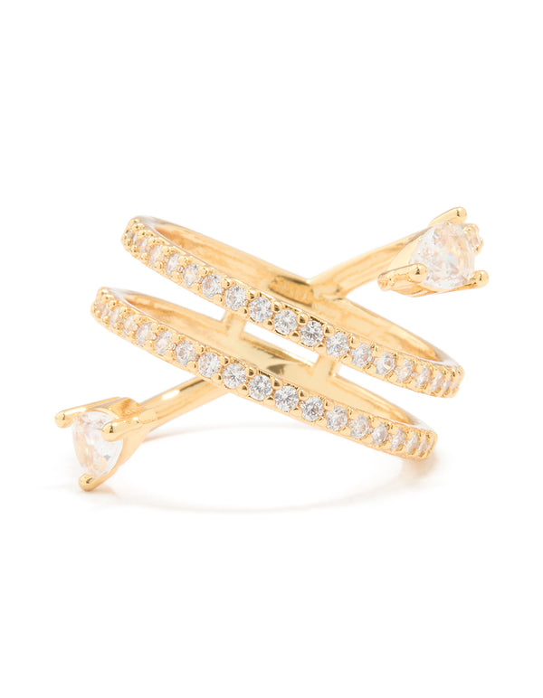 Gold Plated Cubic Zirconia Astrid Ring