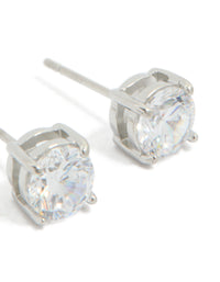 Stainless Steel 6mm Prism Stud Earrings - link has visual effect only