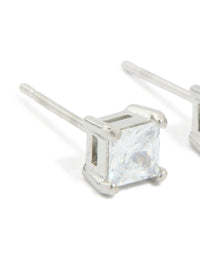 Stainless Steel 5MM Prism Square Stud Earrings - link has visual effect only