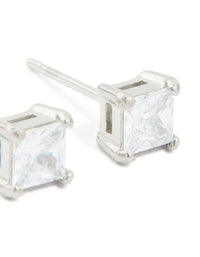 Stainless Steel 5MM Prism Square Stud Earrings - link has visual effect only